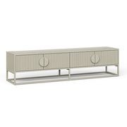 Braxton Ripple Slatted TV Entertainment Unit | 180cm | Putty gallery detail image
