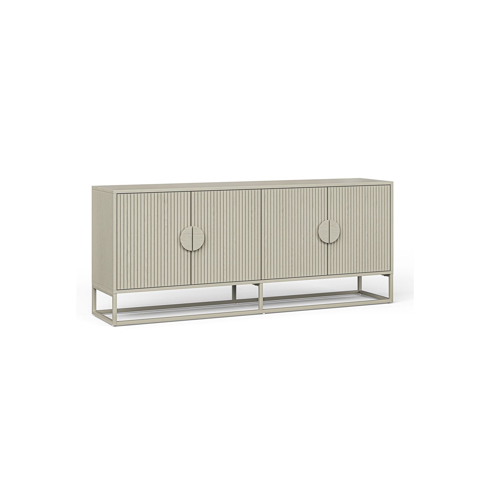 Braxton Ripple Slatted Sideboard | 180cm | Putty gallery detail image