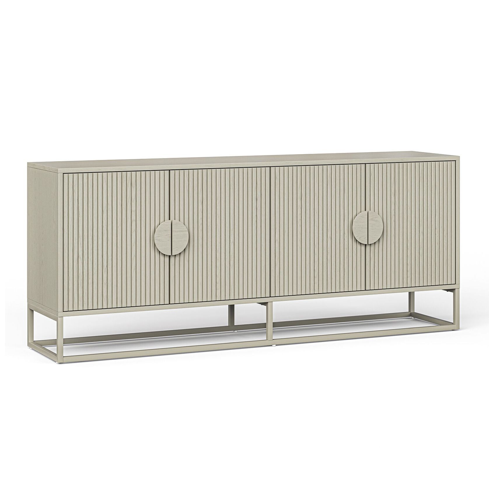 Braxton Ripple Slatted Sideboard | 180cm | Putty gallery detail image