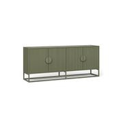 Braxton Ripple Slatted Sideboard | 180cm | Olive Green gallery detail image
