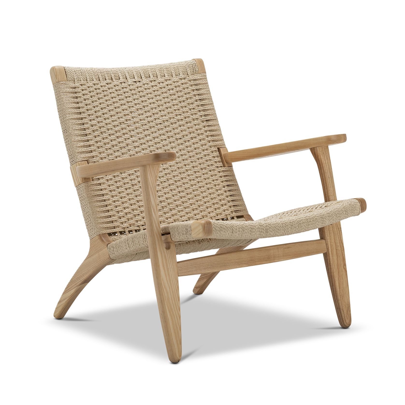Miles Solid Ashwood Easy Lounge Chair | Natural gallery detail image