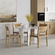 Omni Chunky 120cm Round Dining Table | Matte White gallery detail image