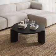 Nobu Round Concrete Coffee Table | Black gallery detail image