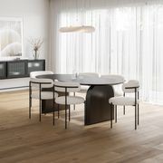 Arco 200cm Oval Oak Dining Table | Black gallery detail image