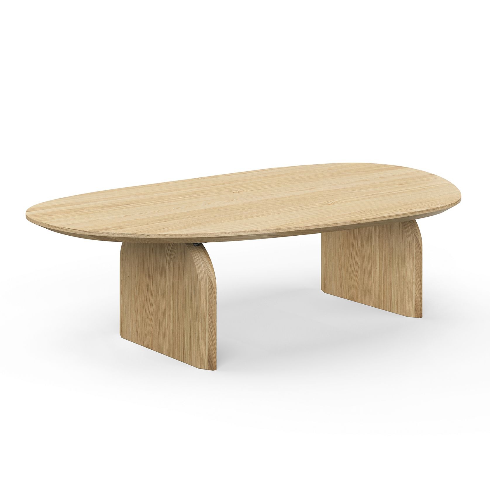 Arco 130cm Oval Oak Coffee Table | Natural gallery detail image