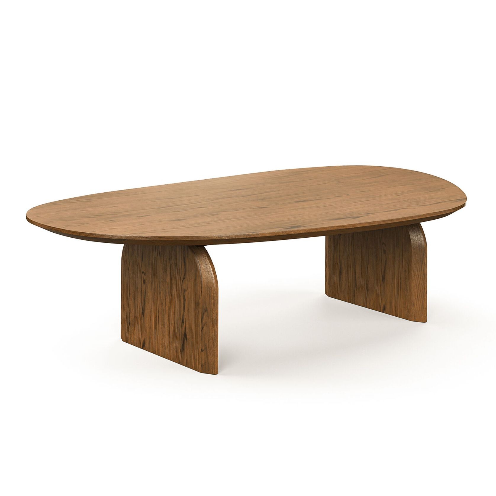 Arco 130cm Oval Coffee Table | Brown Oak gallery detail image