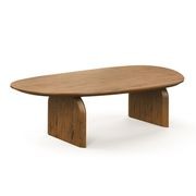 Arco 130cm Oval Coffee Table | Brown Oak gallery detail image