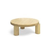 Nomad 90cm Round Solid Oak Coffee Table | Natural gallery detail image