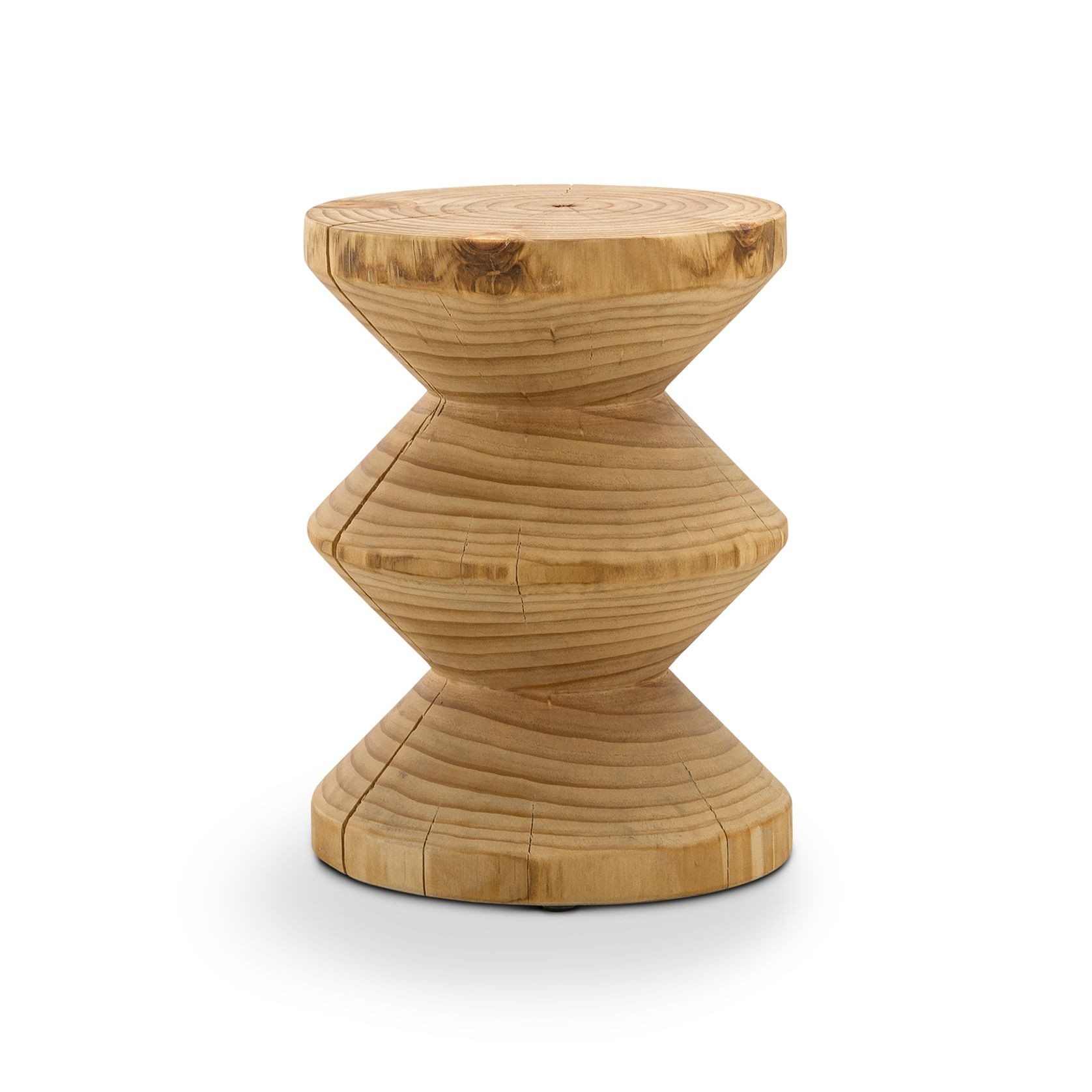 Navi Zig Zag Stump Stool | Natural gallery detail image