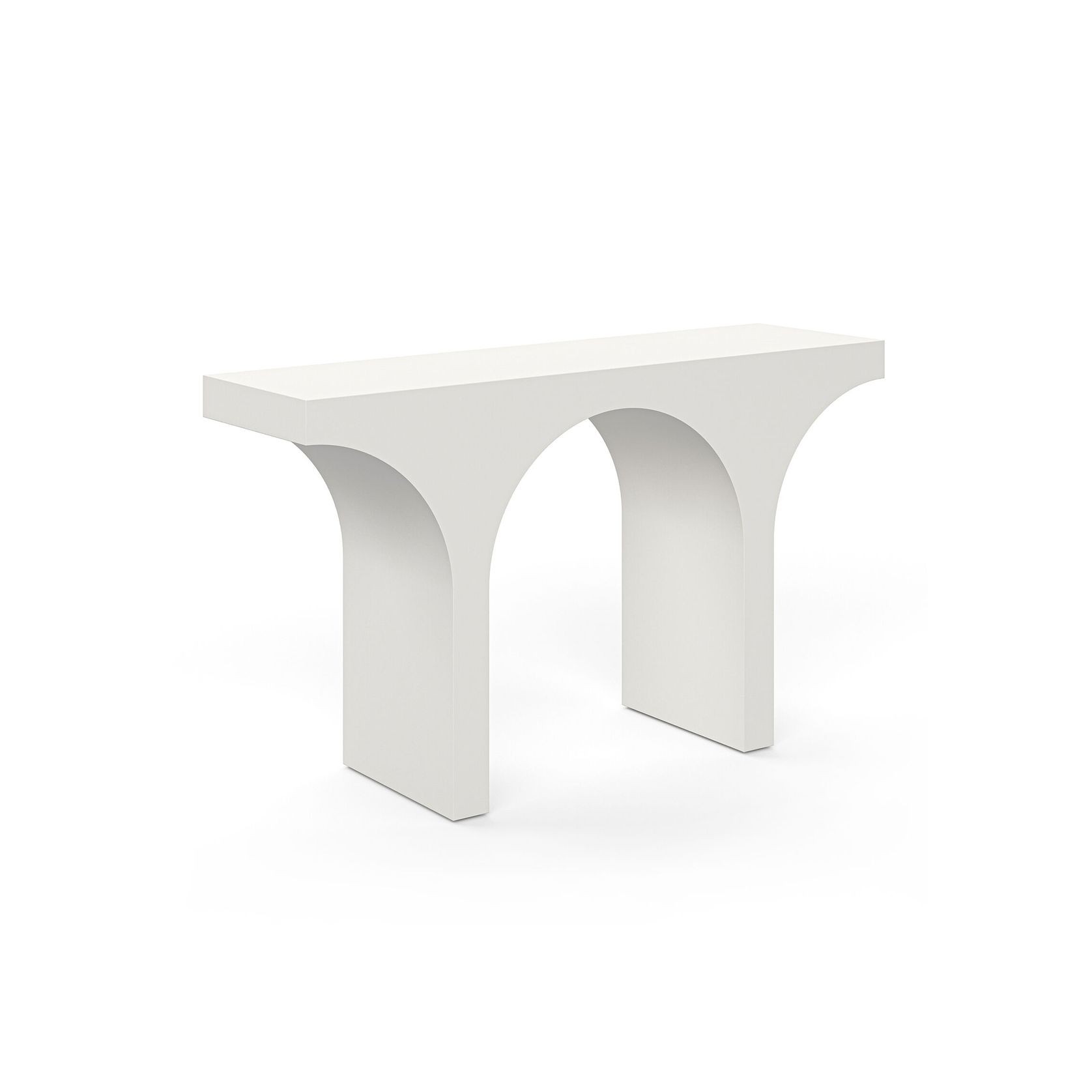 Arcus 140cm Concrete Console Table in Cream Putty gallery detail image