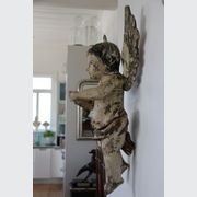 An Antique Spanish Hand Carved and Painted Wooden Putti gallery detail image