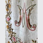 Antique French Moire Silk Processional Church Banner gallery detail image