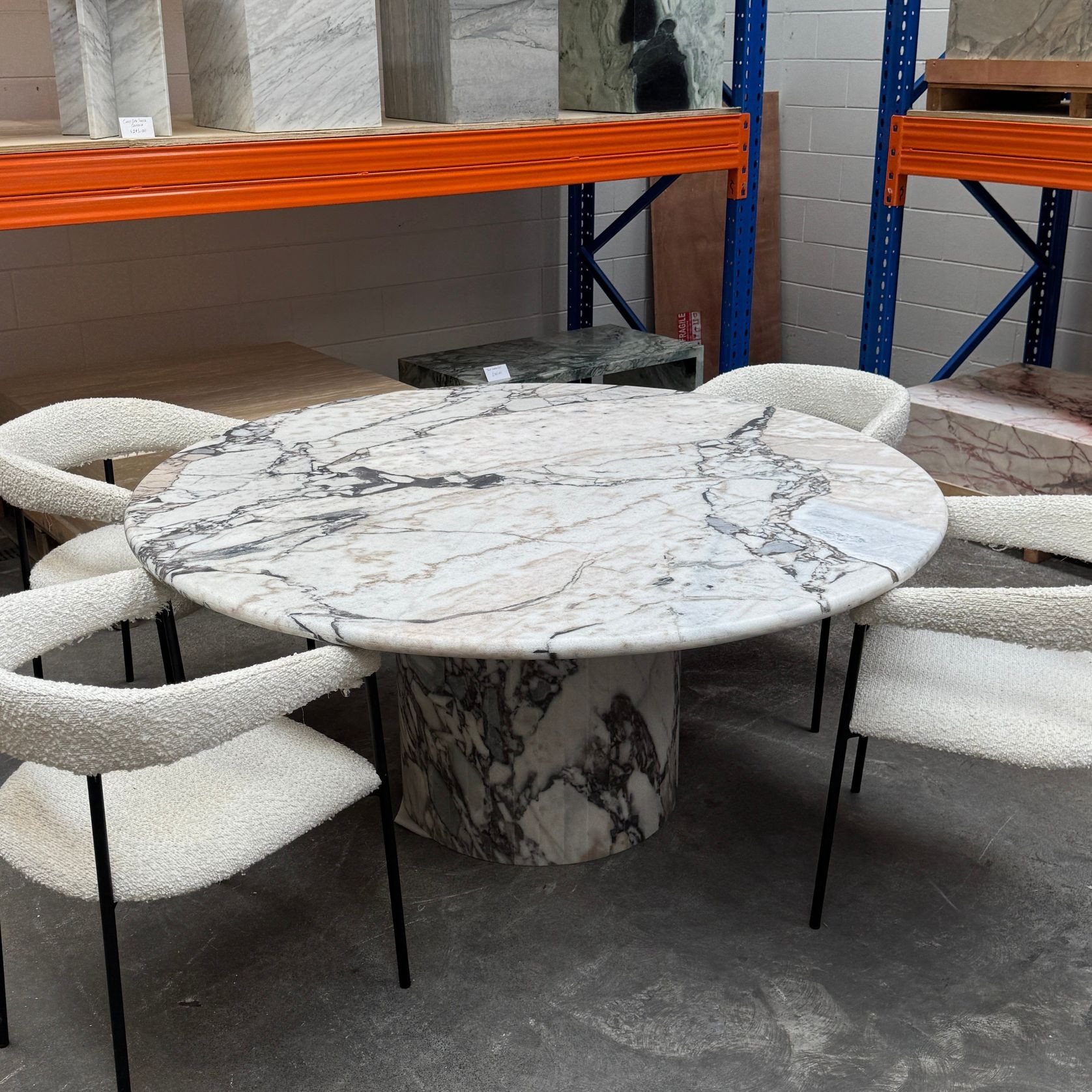 Court Dining Table - Milky Blue Marble gallery detail image
