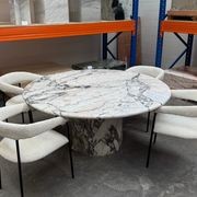 Court Dining Table - Milky Blue Marble gallery detail image