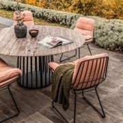 Janua | BC 07 Basket Outdoor Dining Table 155cm | Alps Glitter + Black Base gallery detail image