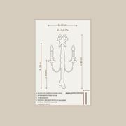 Applique - 2 light Wall Lamp with Bow and Tassel Drape gallery detail image
