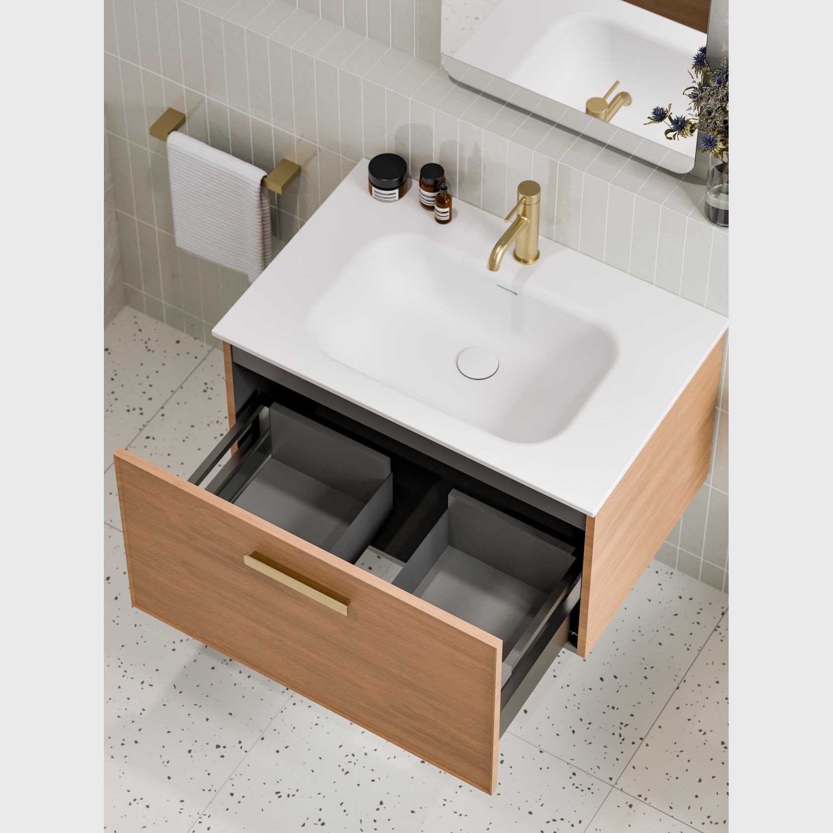 Lineare 750 Axel Single Drawer Vanity gallery detail image