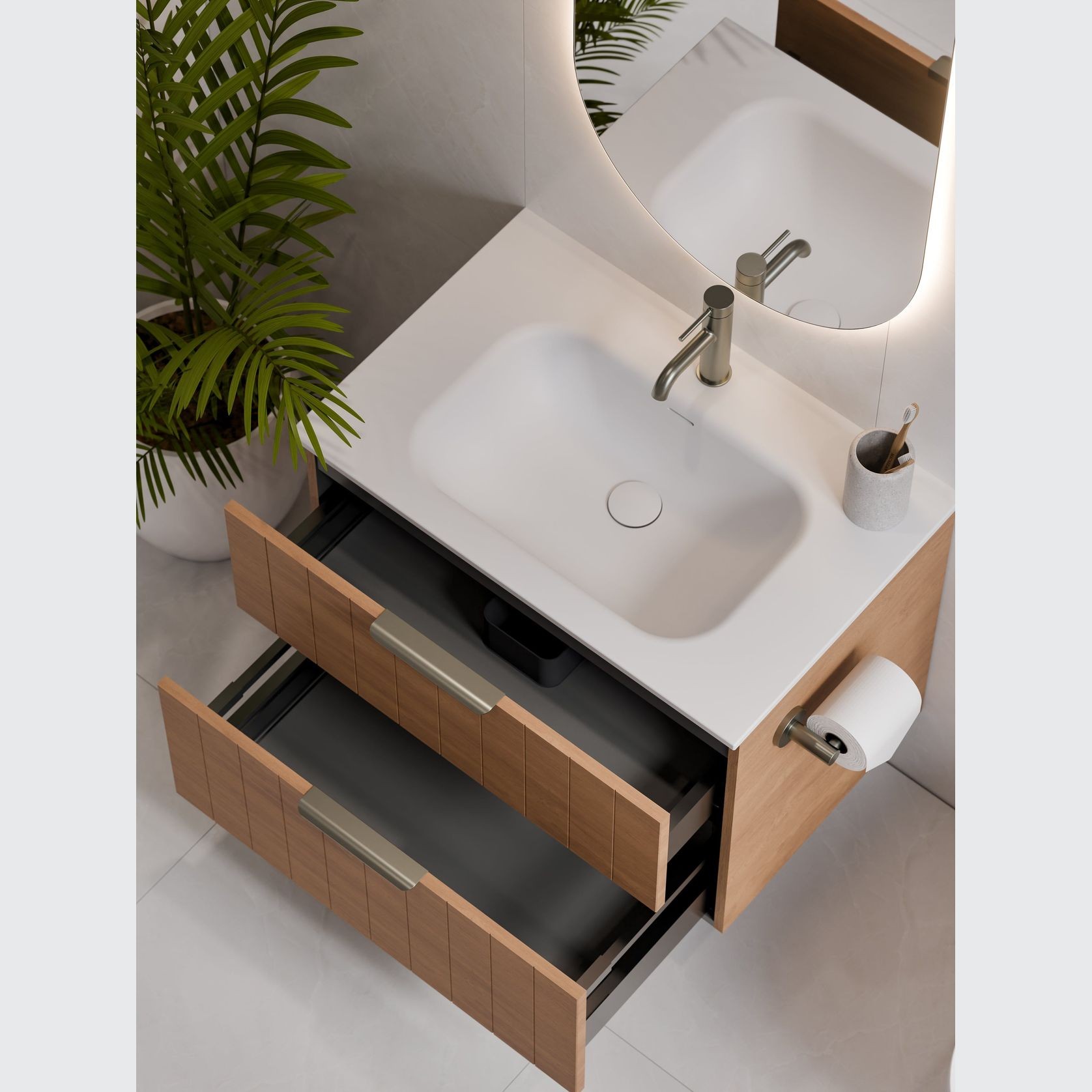 Lineare 750 Coastal 2 Drawer Vanity gallery detail image