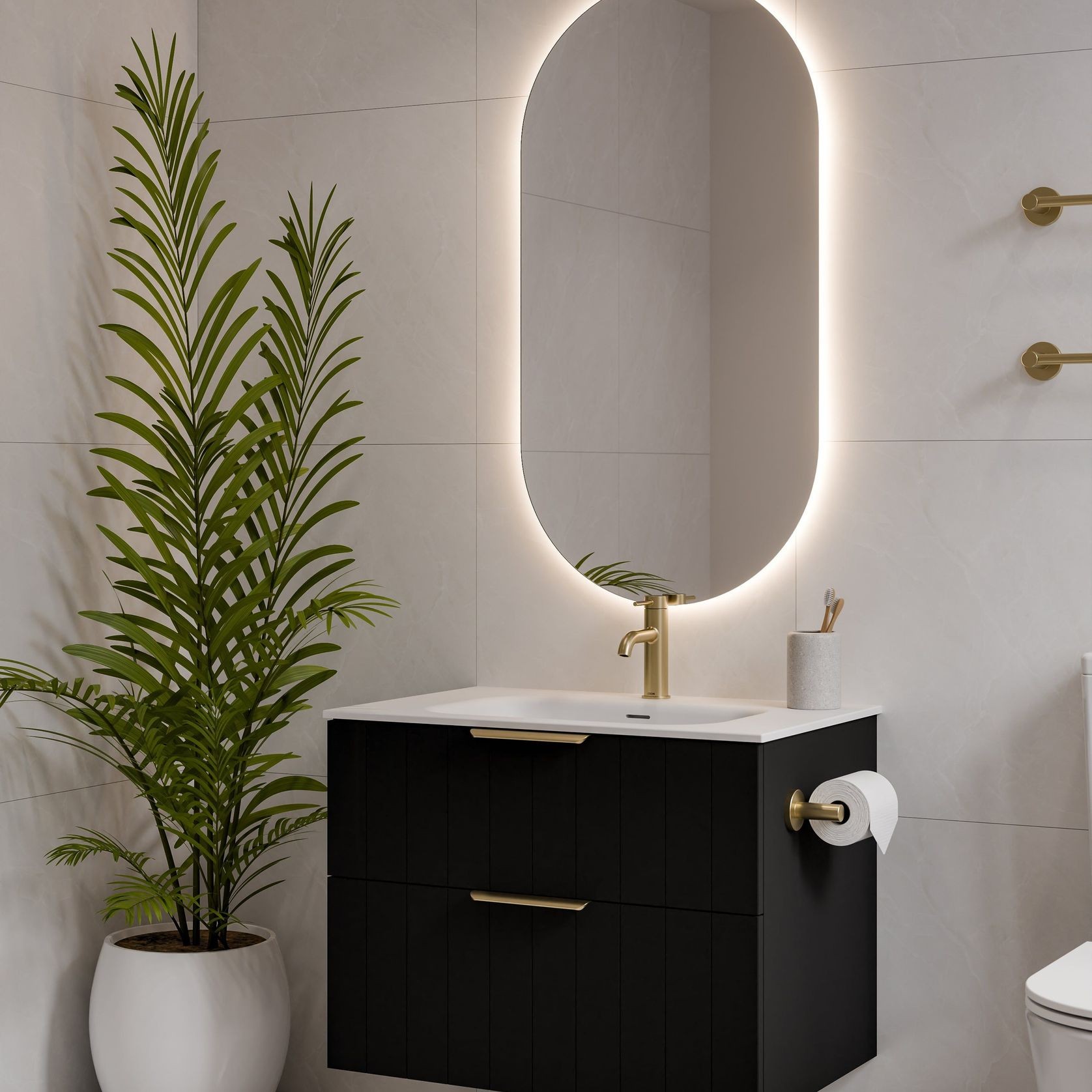 Lineare 750 Coastal 2 Drawer Vanity gallery detail image