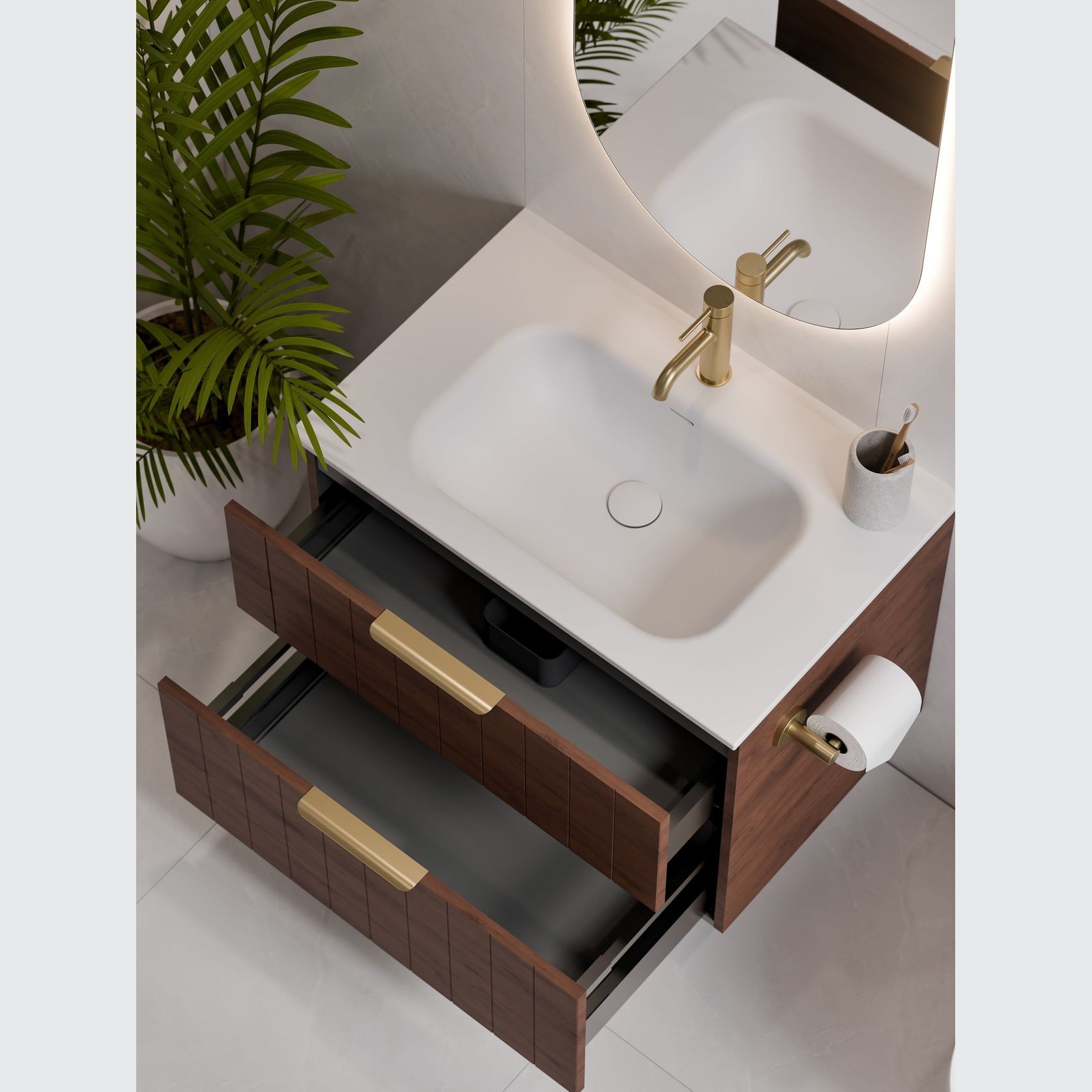 Lineare 750 Coastal 2 Drawer Vanity gallery detail image