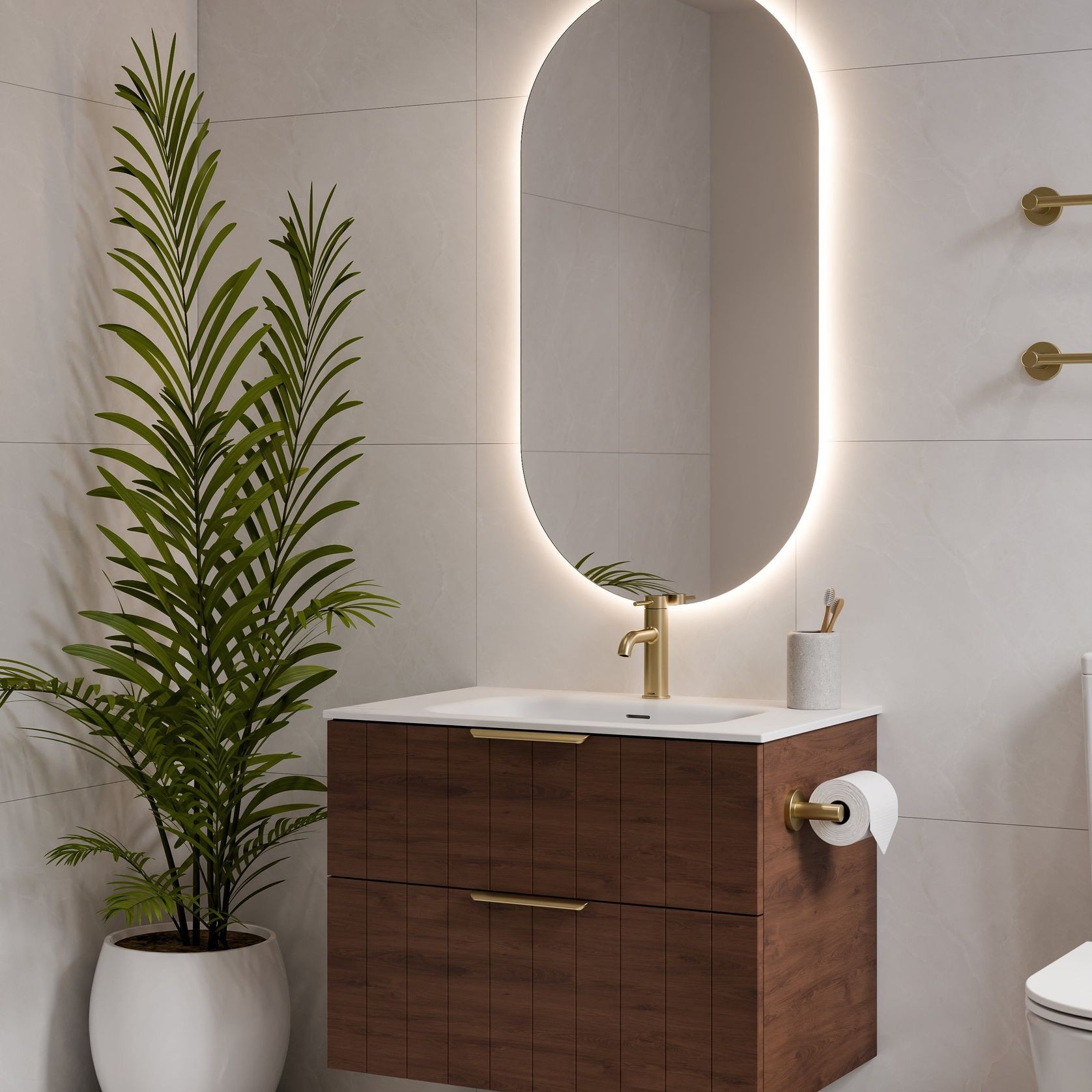 Lineare 750 Coastal 2 Drawer Vanity gallery detail image