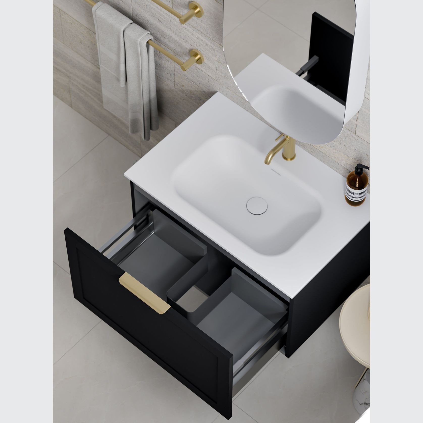 Lineare 750 Loft Single Drawer Vanity gallery detail image