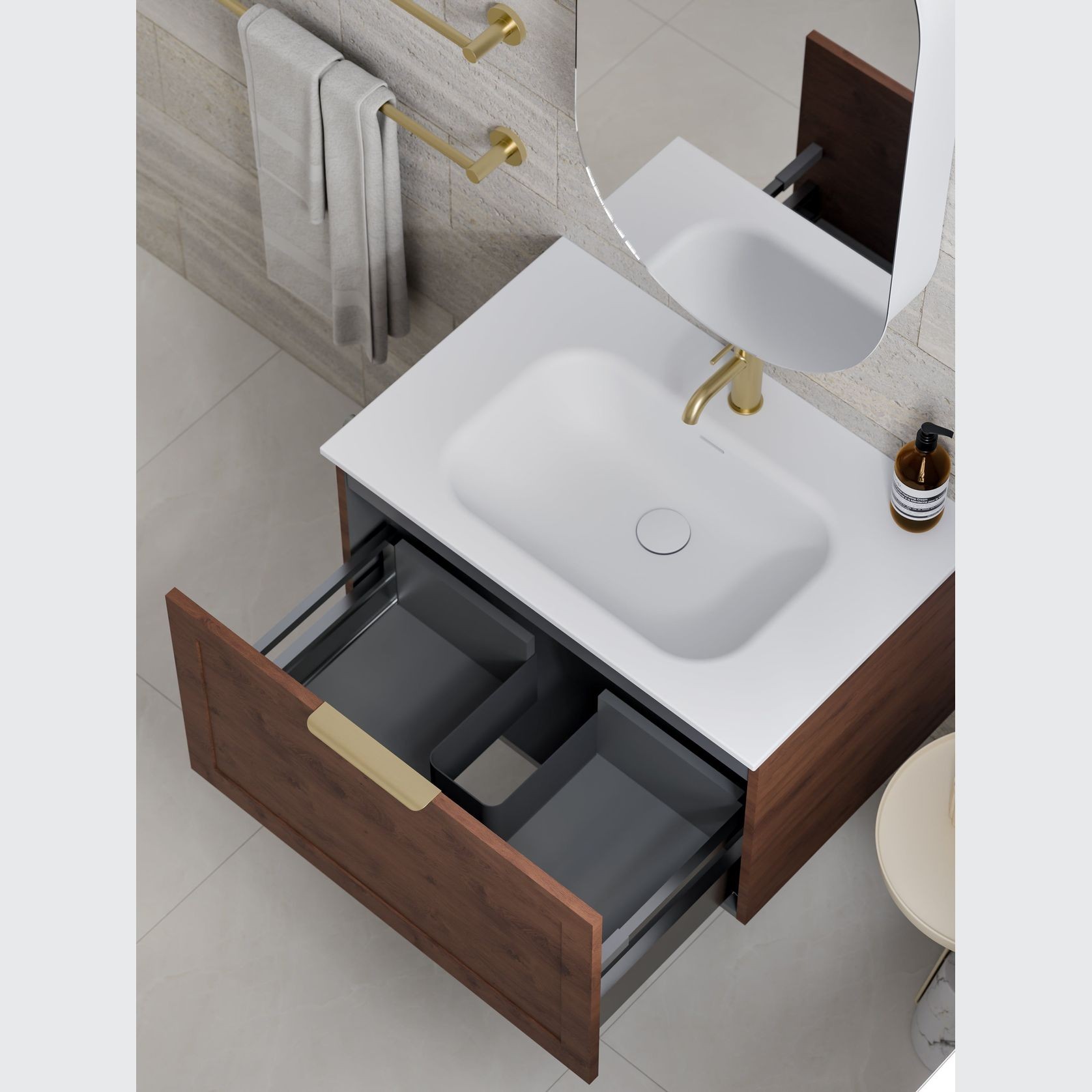 Lineare 750 Loft Single Drawer Vanity gallery detail image