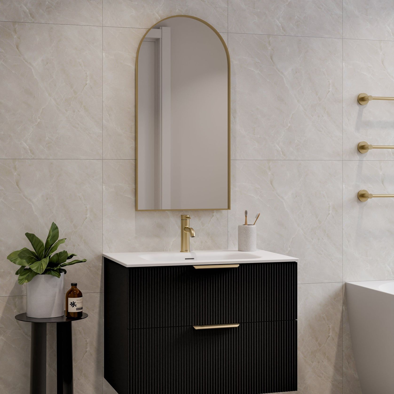 Lineare 750 Pillar 2 Drawer Vanity gallery detail image