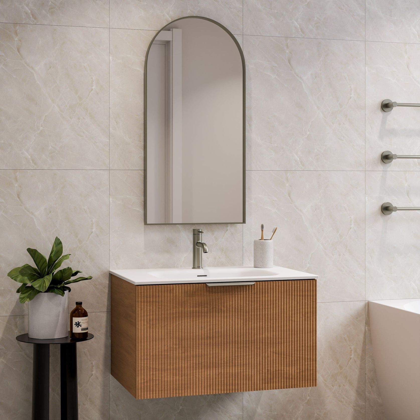 Lineare 750 Pillar Single Drawer Vanity gallery detail image