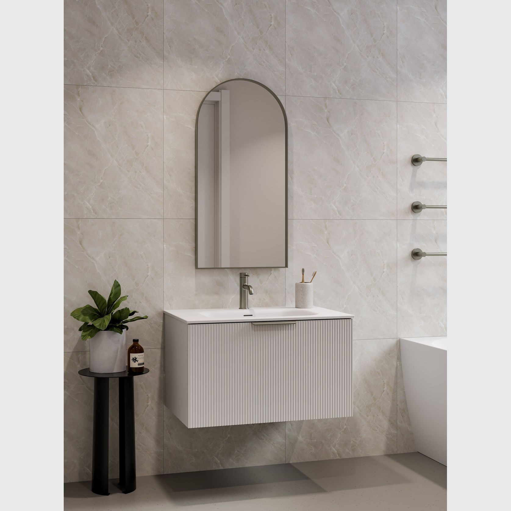 Lineare 750 Pillar Single Drawer Vanity gallery detail image