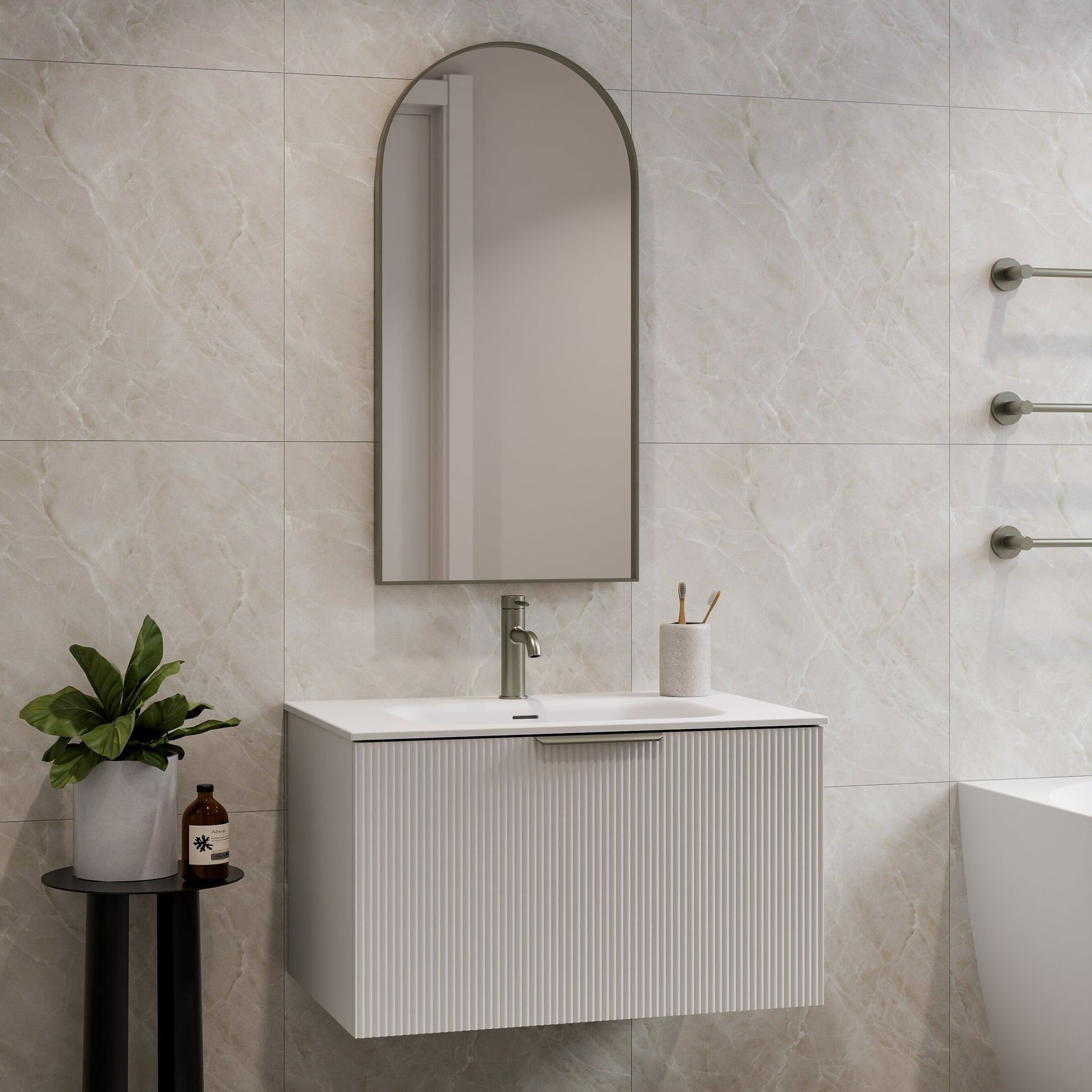 Lineare 750 Pillar Single Drawer Vanity gallery detail image