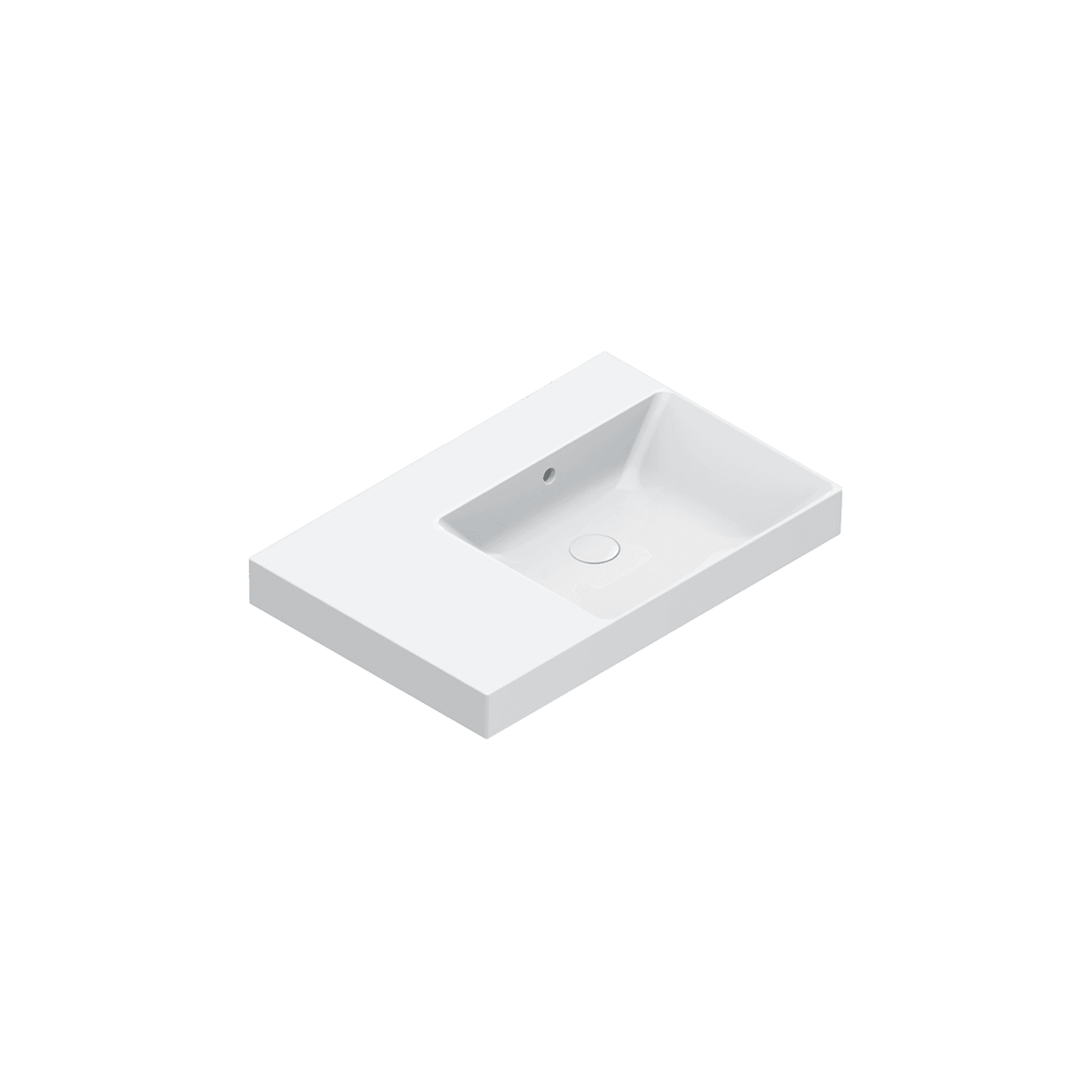 Zero 75 Right Basin No Taphole Gloss White gallery detail image