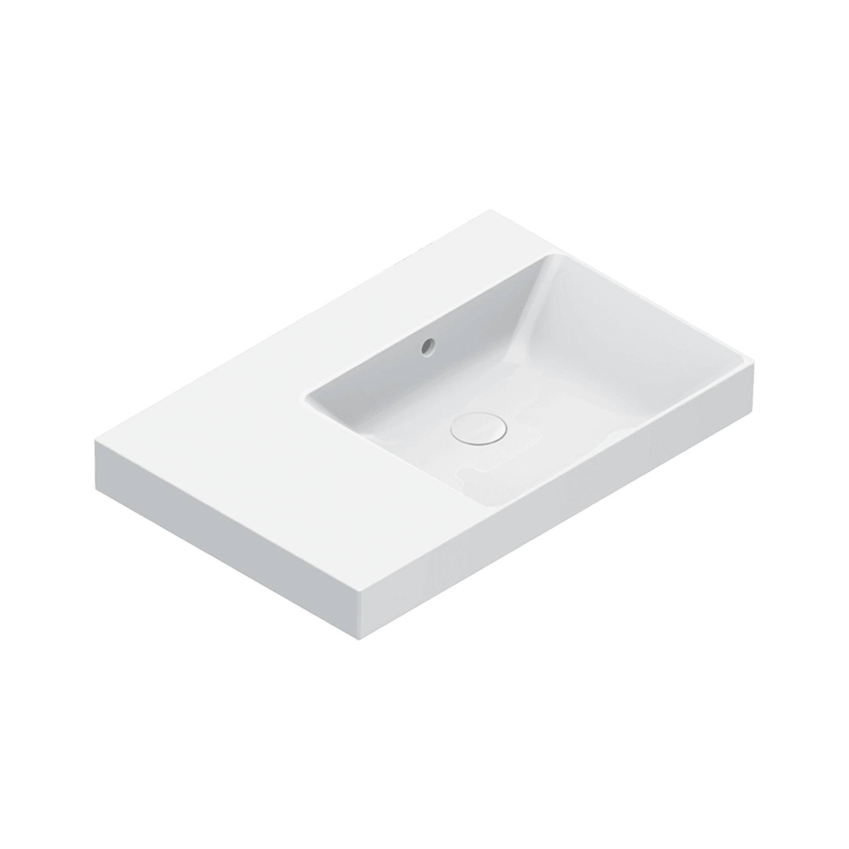 Zero 75 Right Basin No Taphole Gloss White gallery detail image