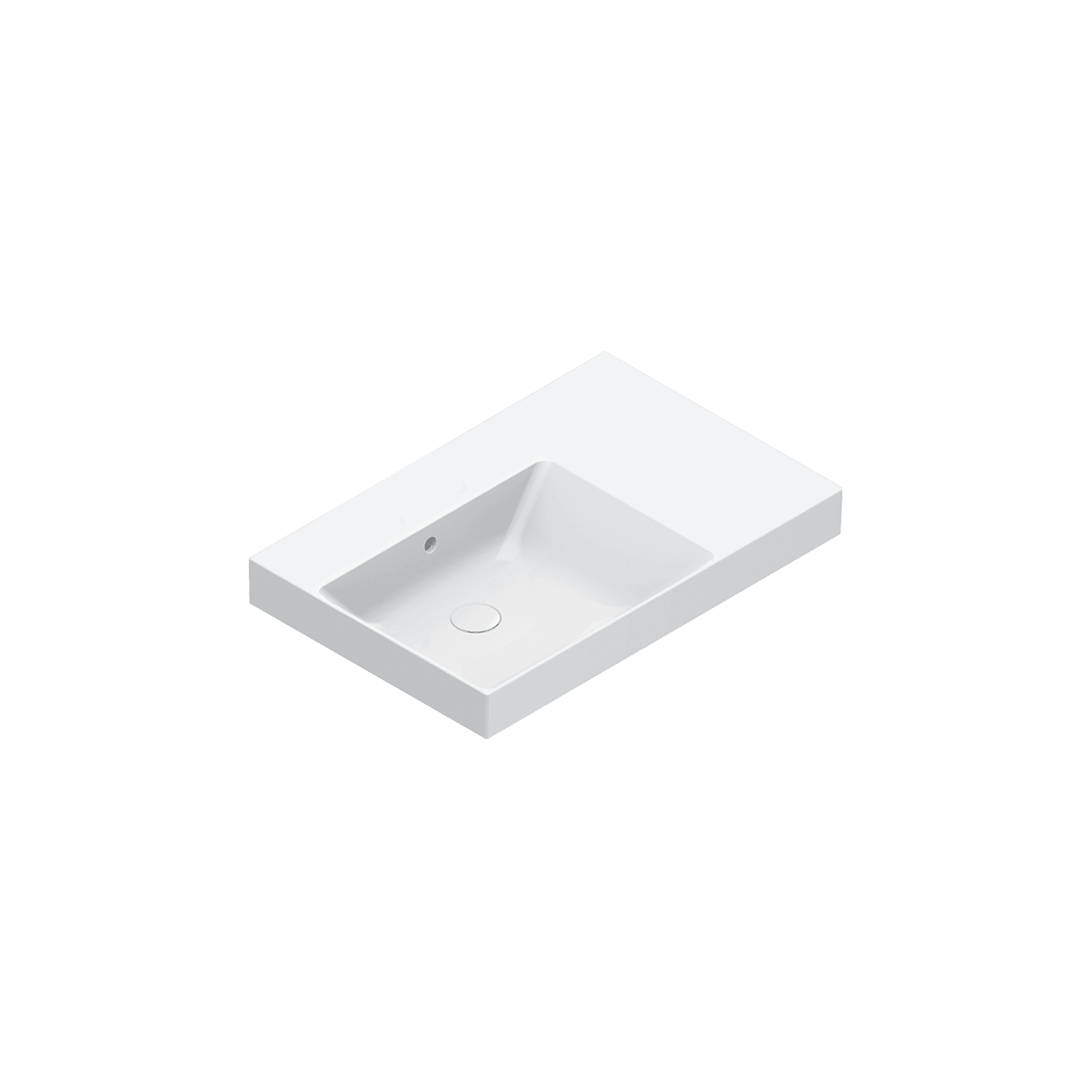 Zero 75 Left Basin No Taphole Gloss White gallery detail image