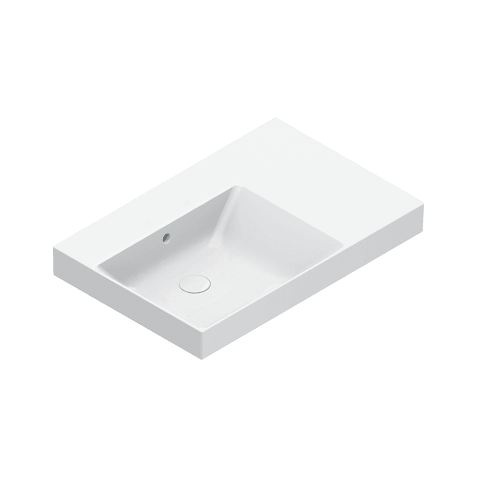 Zero 75 Left Basin No Taphole Gloss White gallery detail image