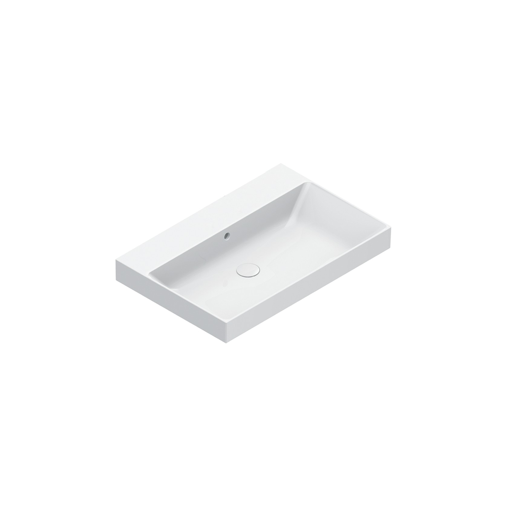 Zero 75 Basin No Taphole White Gloss gallery detail image