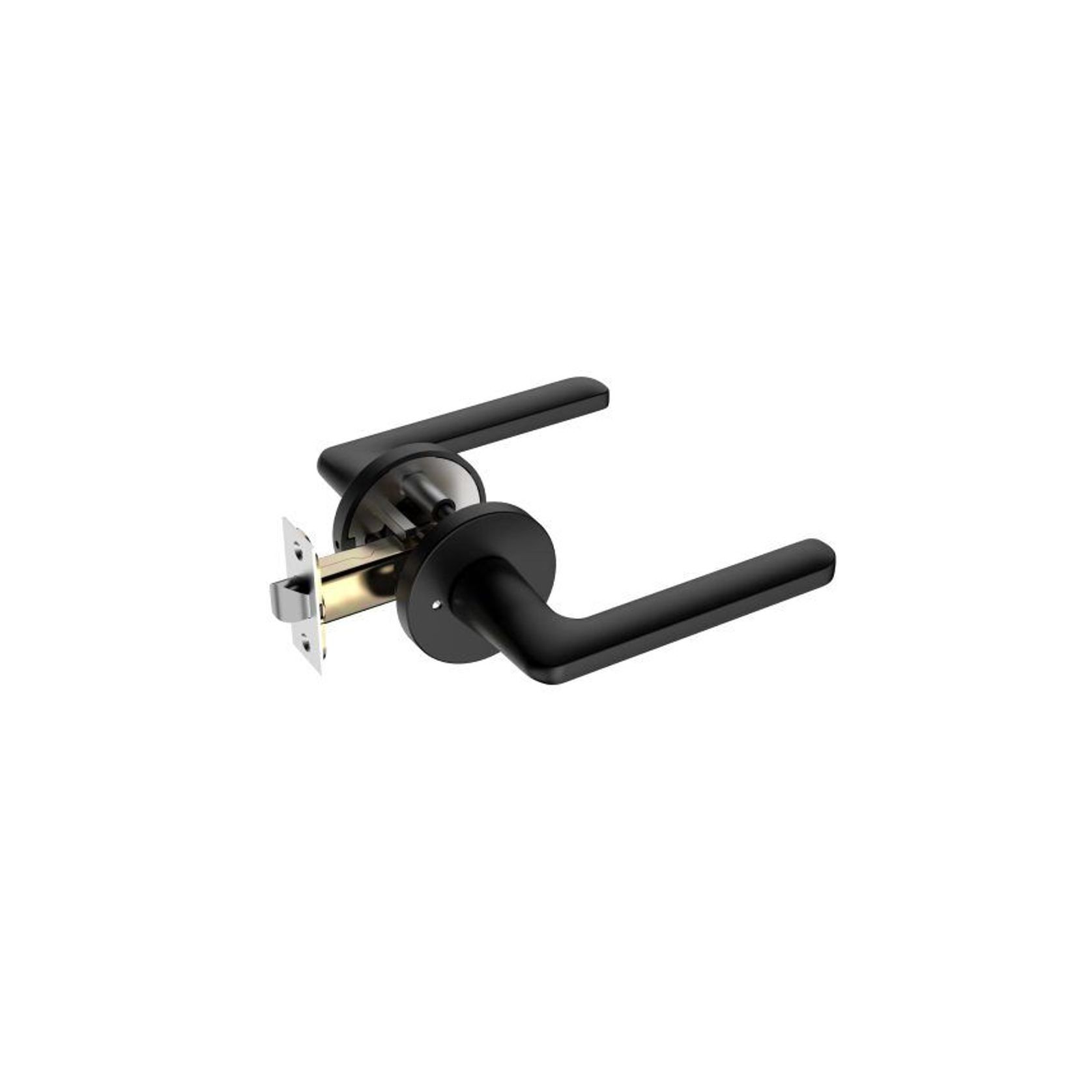 Loft Lever Handle In Matt Black gallery detail image
