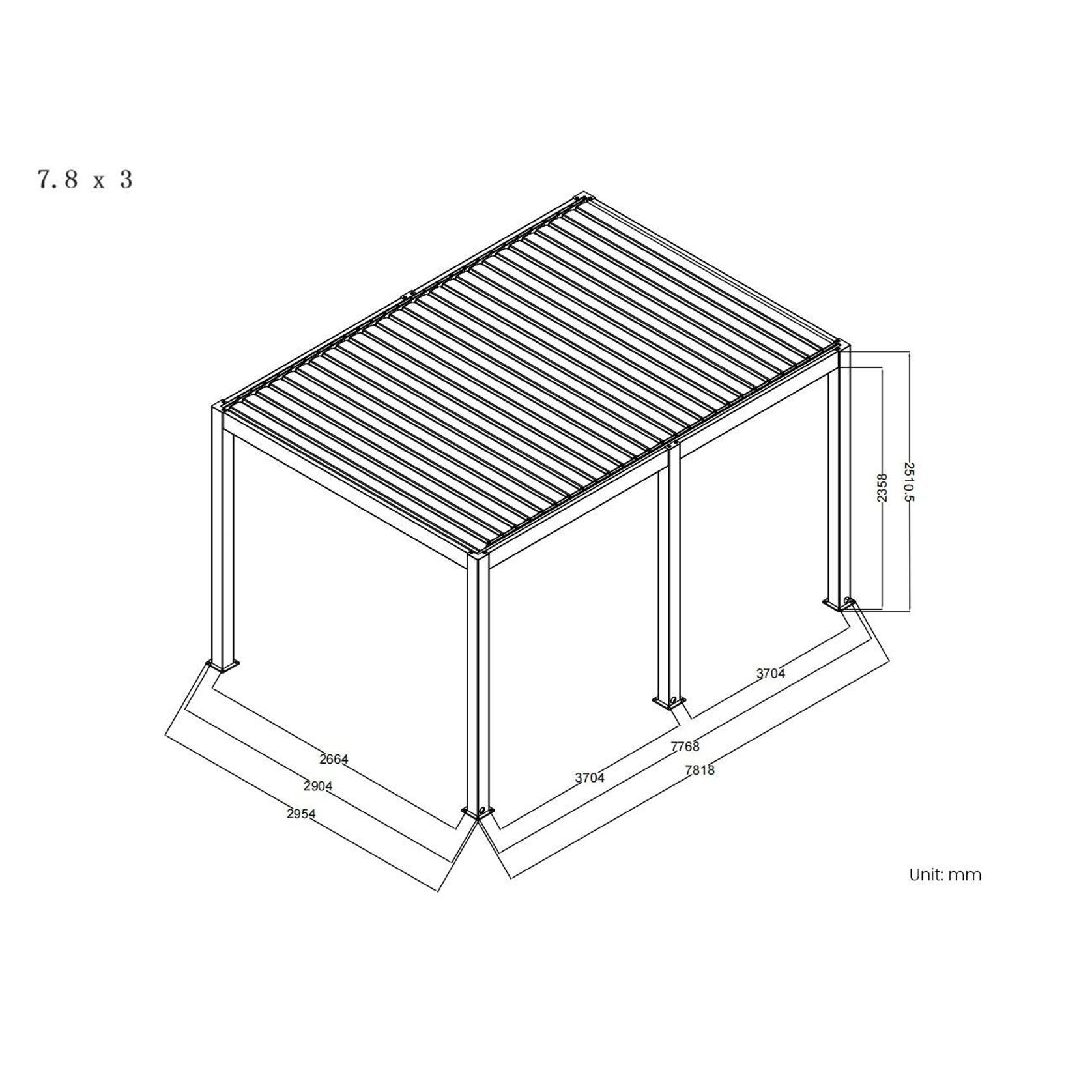 Baltic Motorised Freestanding Louvre Roof Aluminium Pergola gallery detail image