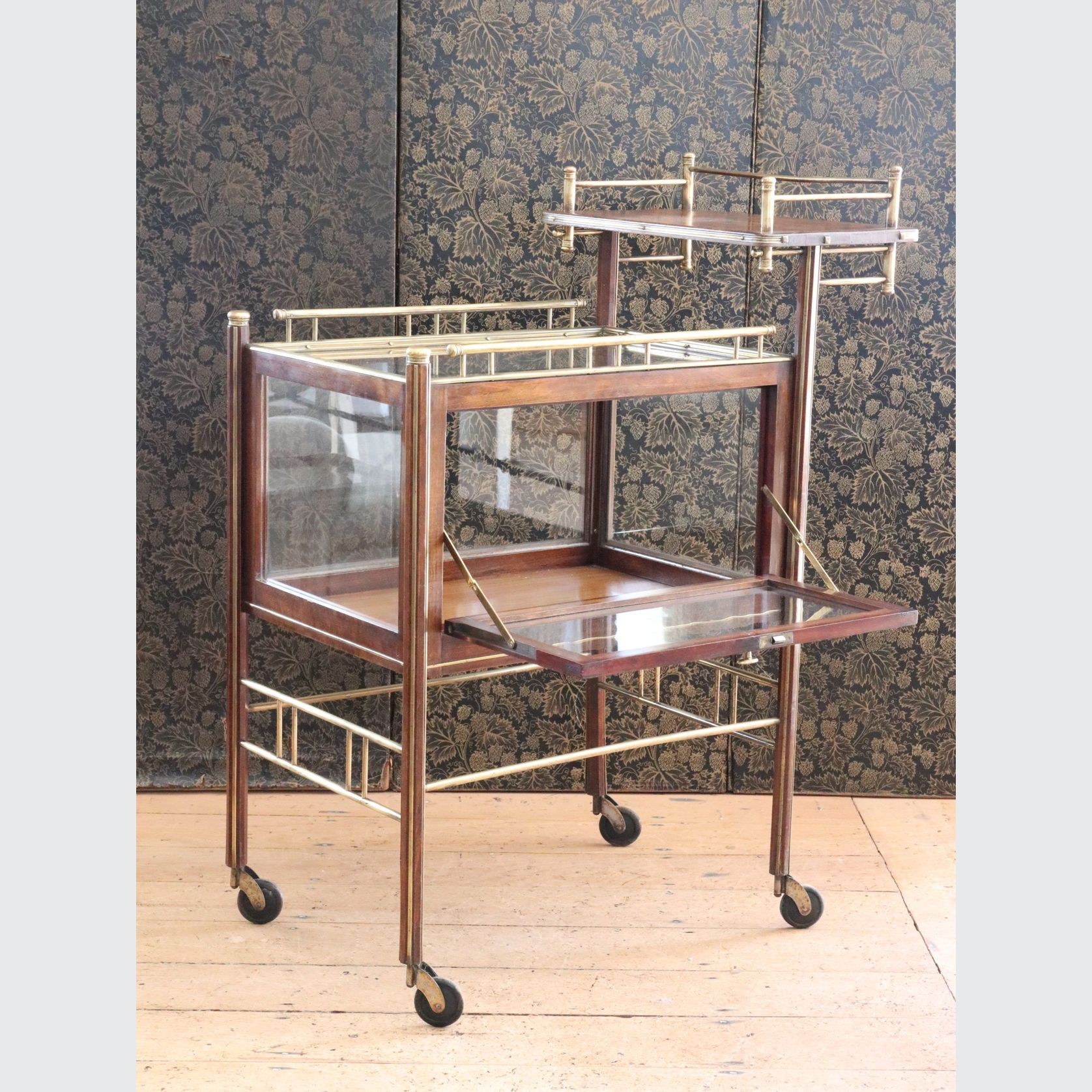 Deco Bar Cart By German Designer, Ernst Rockhausen gallery detail image