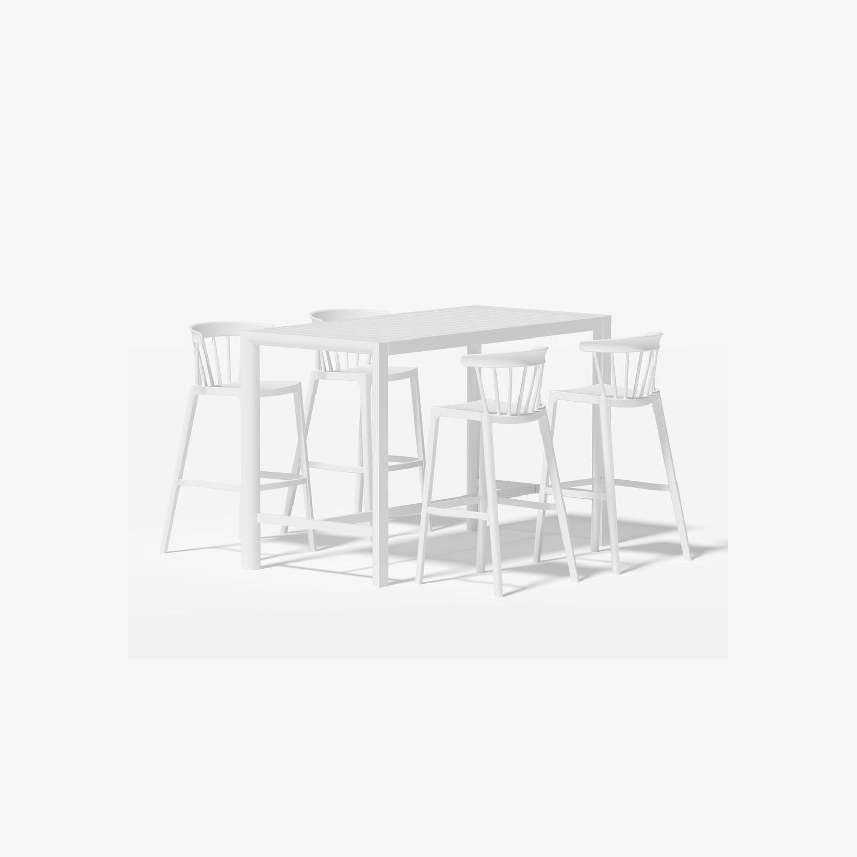 Stratus Table With Aria Chairs 5-Piece Outdoor Bar Set gallery detail image