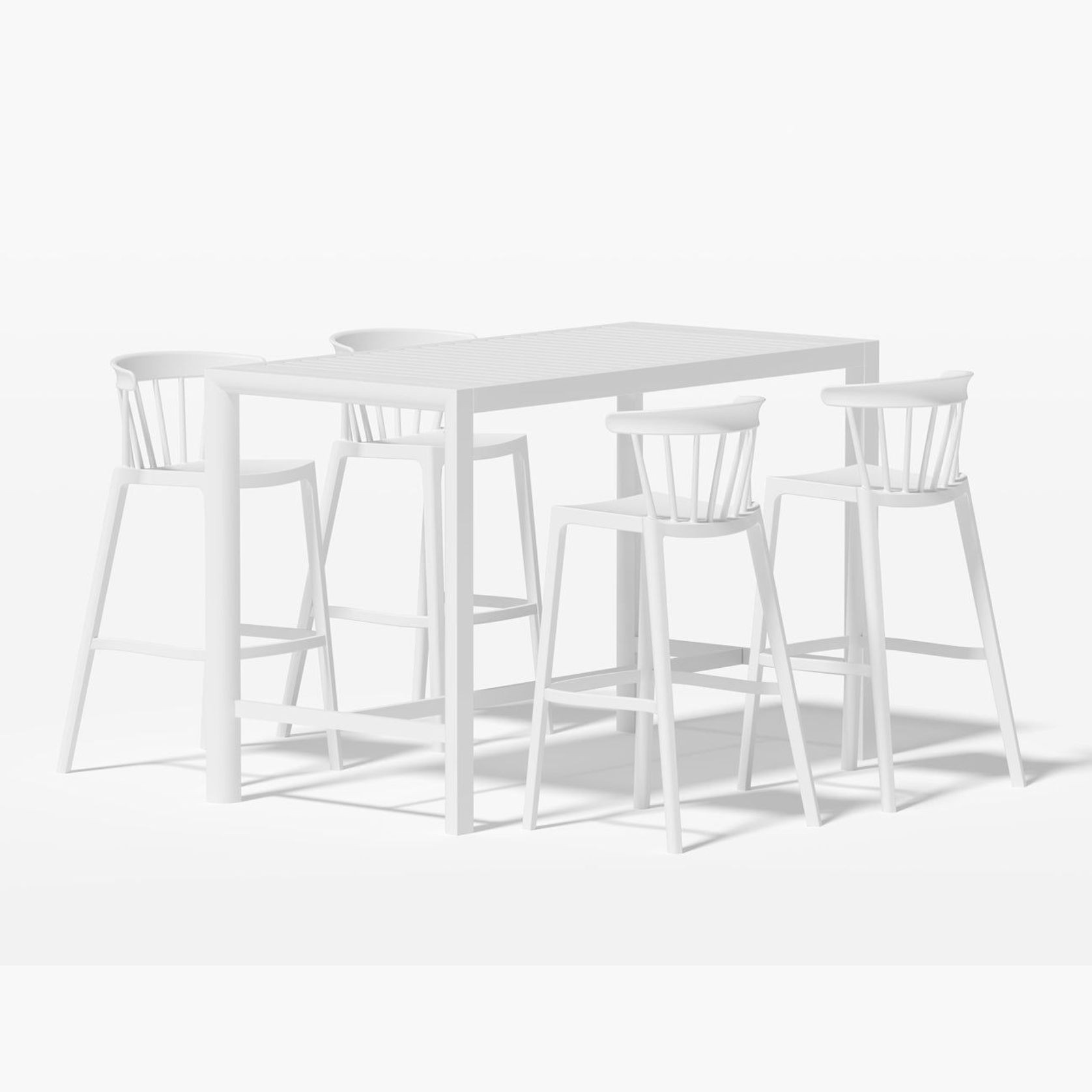 Stratus Table With Aria Chairs 5-Piece Outdoor Bar Set gallery detail image