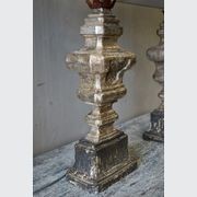 Large Italian Carved & Silvered Lamps gallery detail image