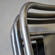 Set of 4 French Industrial Steel Chairs gallery detail image