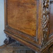 Italian 17th Century Blond Walnut Cassone Chest gallery detail image