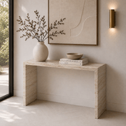 Waterfall Hallway Console - Taj Mahal Quartzite gallery detail image