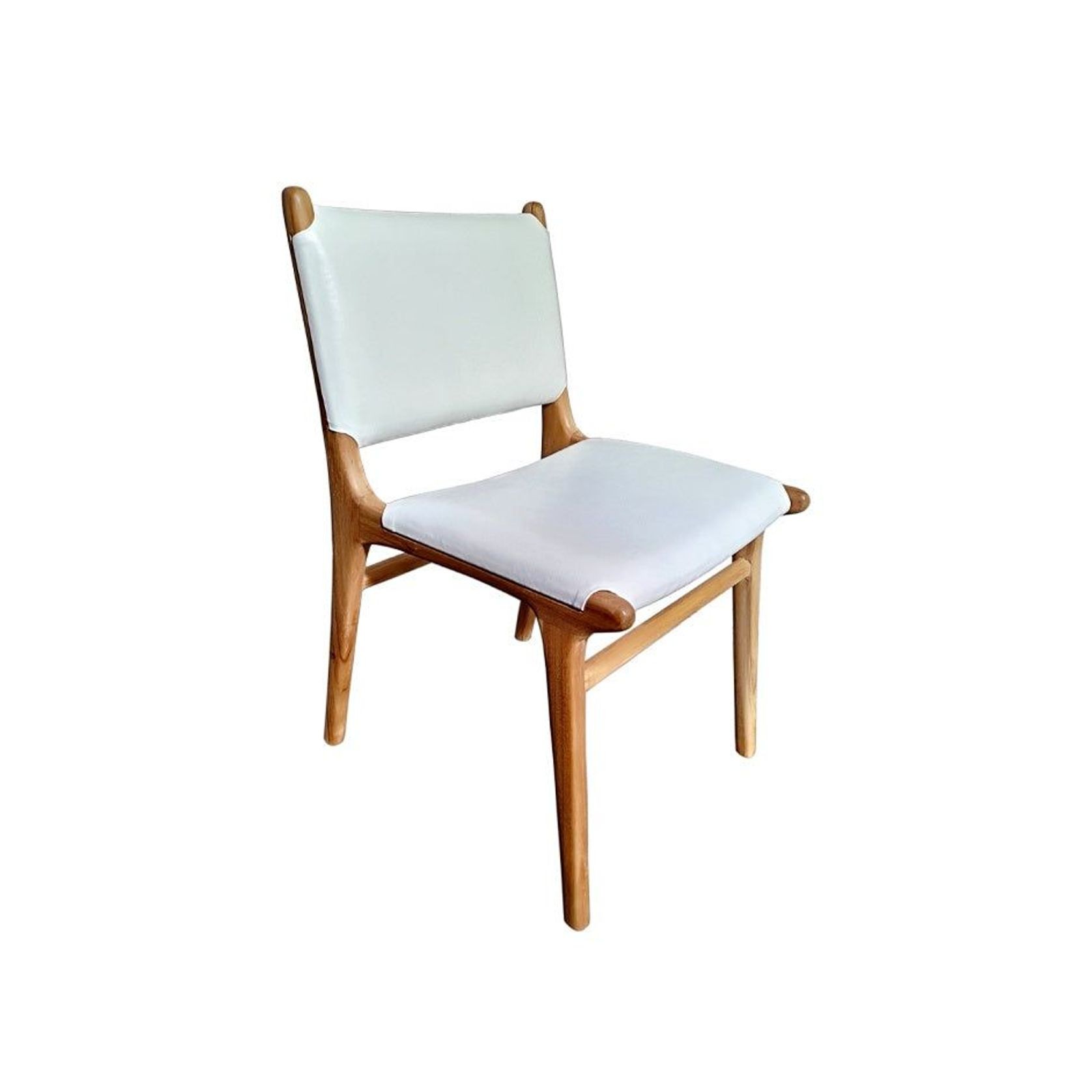 Maya Plush Dining Chair (White) gallery detail image