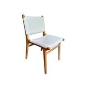Maya Plush Dining Chair (White) gallery detail image