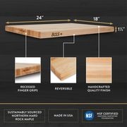 Boos Block Maple Wood Edge Grain Reversible Cutting Board - 24" X 18" X 1.5" gallery detail image