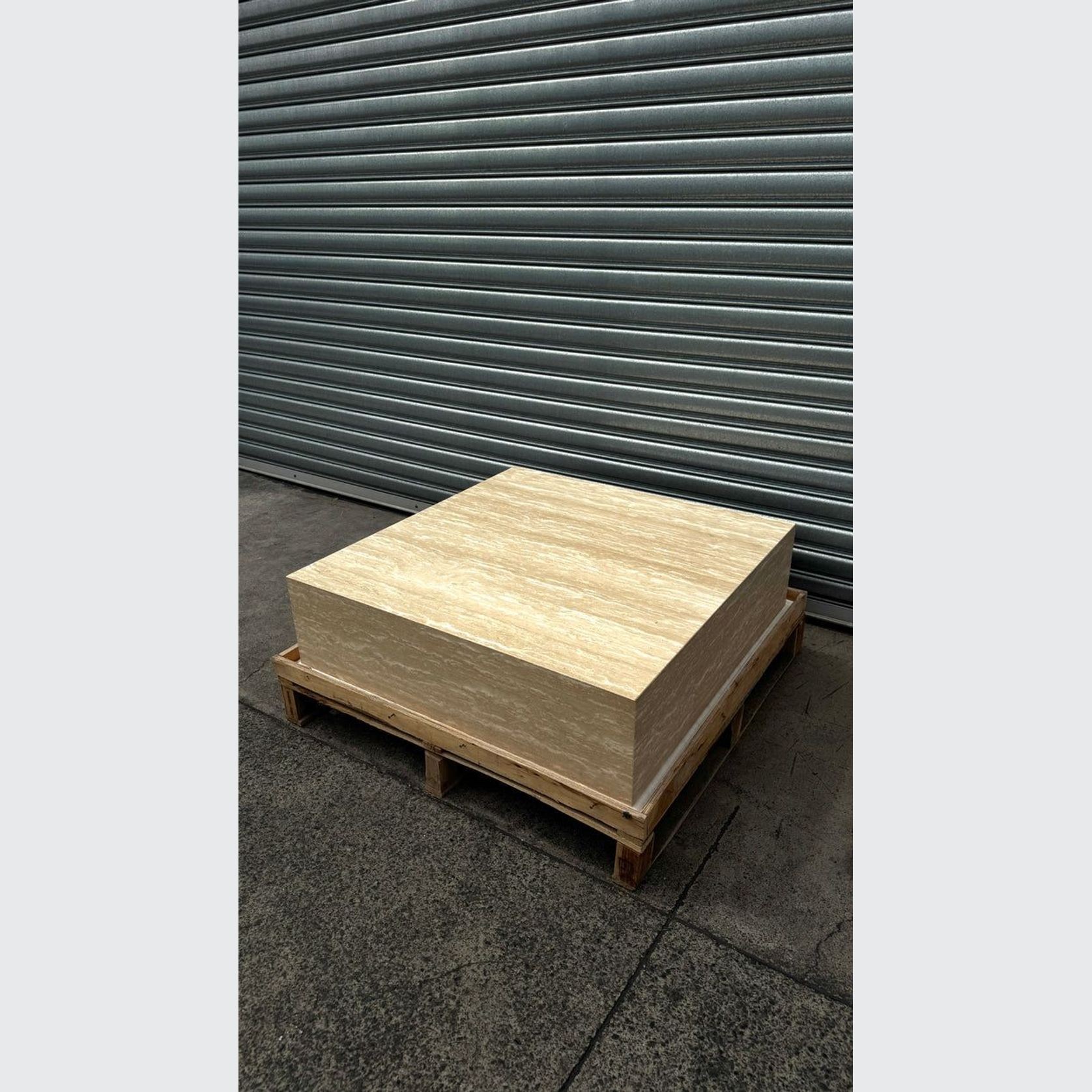 Square Coffee Table - Veincut Travertine | Natural Stone Co. gallery detail image