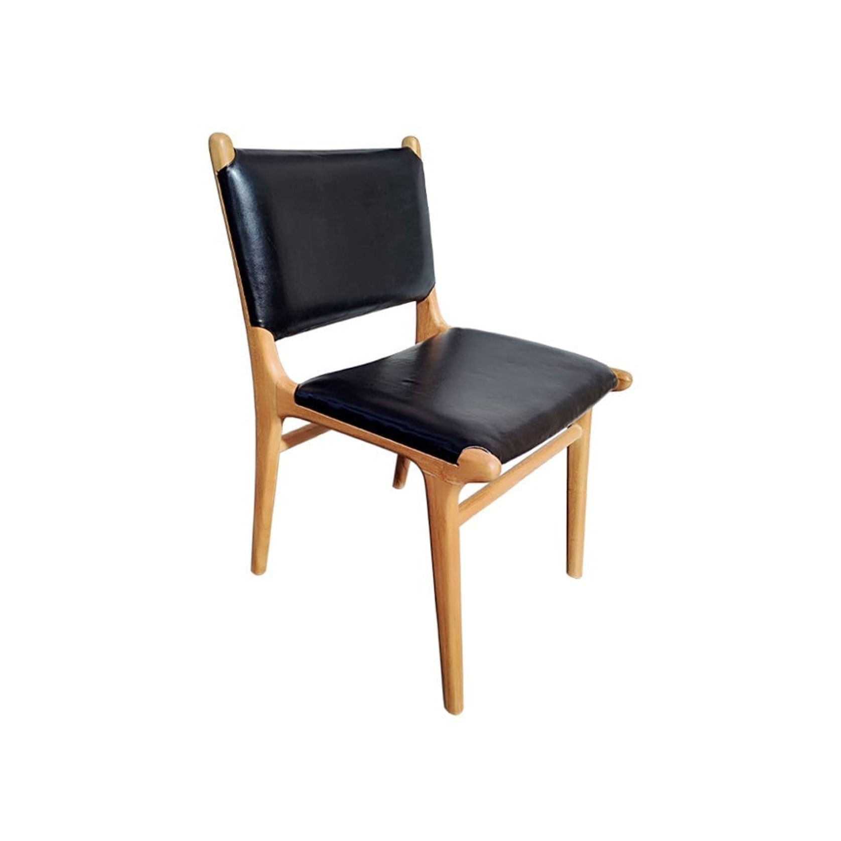 Maya Plush Dining Chair (Black) gallery detail image